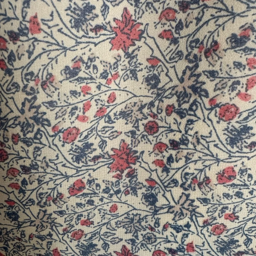 Madewell Floral Ruffle Wrap Skirt Size 0 Blue Red Mini Boho Cottagecore